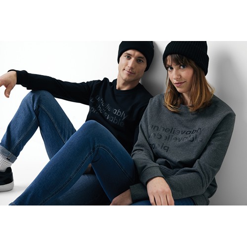 black IQONIQ Zion Sudadera Cuello Redondo Mid Weight Algodón Reci