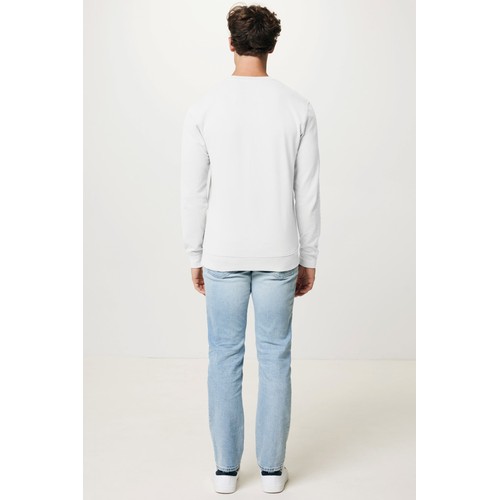 white Suéter Zion cuello redondo algodón reciclado IQONIQ