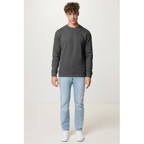 antracita Suéter Zion cuello redondo algodón reciclado IQONIQ