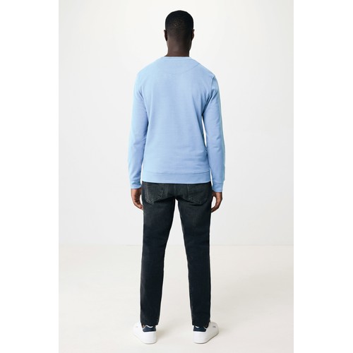 azul celeste Suéter Zion cuello redondo algodón reciclado IQONIQ