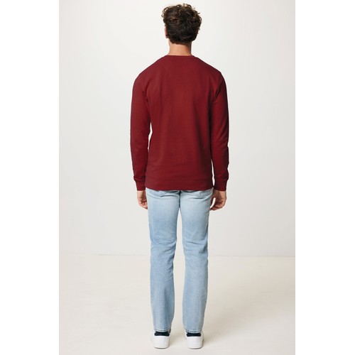 burdeos Suéter Zion cuello redondo algodón reciclado IQONIQ