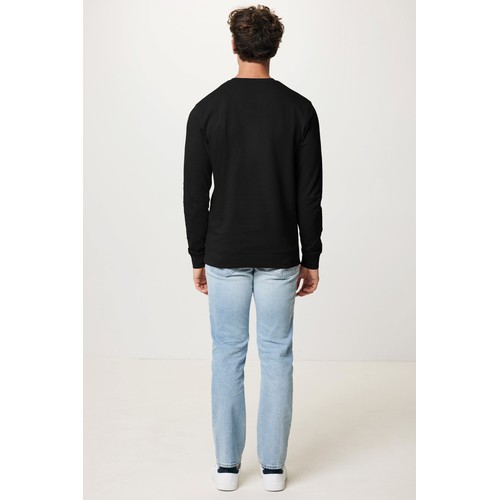 black Suéter Zion cuello redondo algodón reciclado IQONIQ