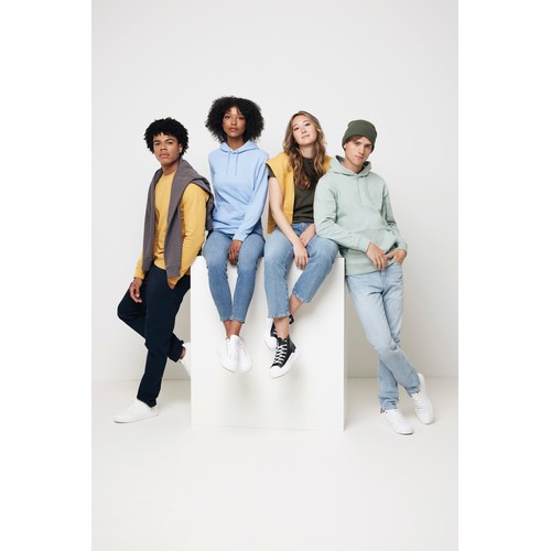 ocre Suéter Zion cuello redondo algodón reciclado IQONIQ