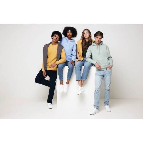 ocre Suéter Zion cuello redondo algodón reciclado IQONIQ