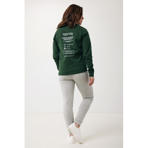 verde bosque Suéter Zion cuello redondo algodón reciclado IQONIQ