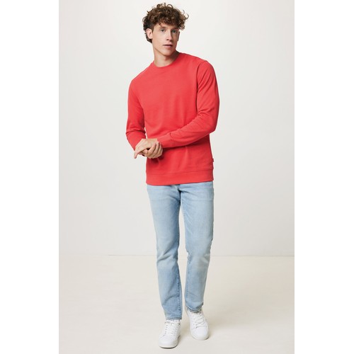 rojo claro Suéter Zion cuello redondo algodón reciclado IQONIQ