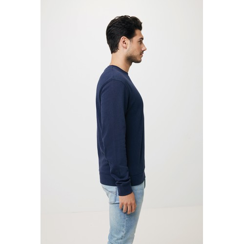 azul marino Suéter Zion cuello redondo algodón reciclado IQONIQ