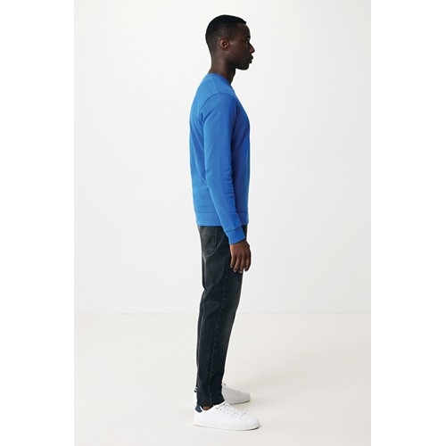 azulón IQONIQ Zion Sudadera Cuello Redondo Mid Weight Algodón Reci
