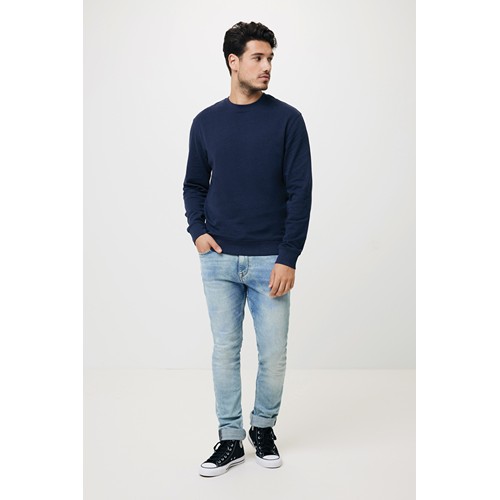 azul marino IQONIQ Zion Sudadera Cuello Redondo Mid Weight Algodón Reci