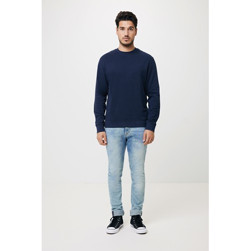 azul marino IQONIQ Zion Sudadera Cuello Redondo Mid Weight Algodón Reci