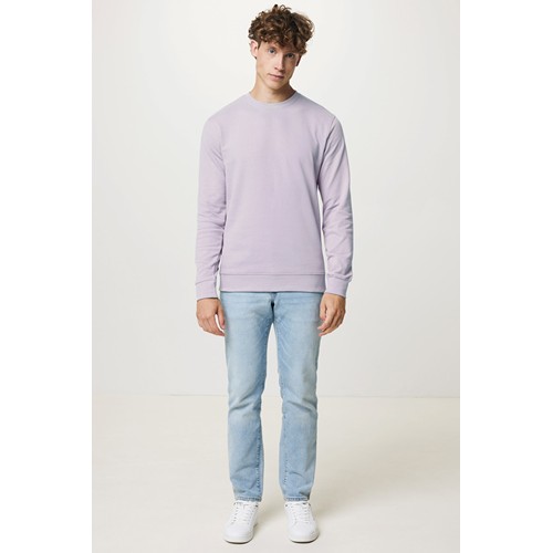 lavanda IQONIQ Zion Sudadera Cuello Redondo Mid Weight Algodón Reci