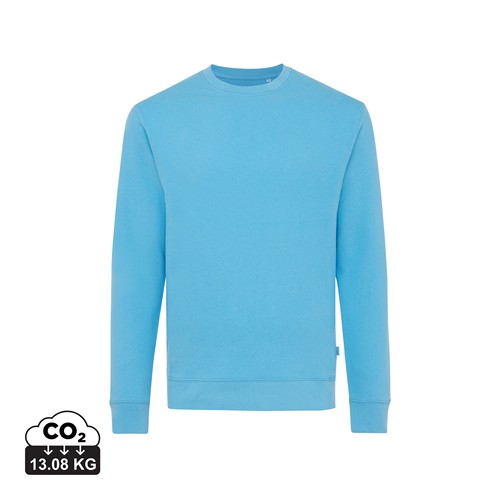 azul claro IQONIQ Zion Sudadera Cuello Redondo Mid Weight Algodón Reci