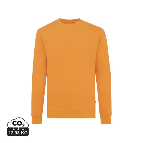 naranja sunset IQONIQ Zion Sudadera Cuello Redondo Mid Weight Algodón Reci