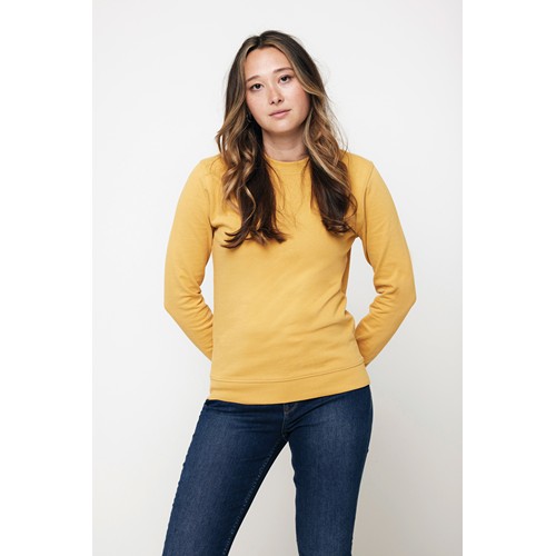 ocre IQONIQ Zion Sudadera Cuello Redondo Mid Weight Algodón Reci