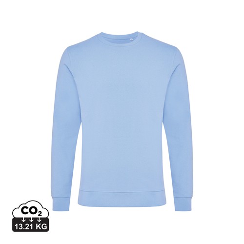 azul celeste IQONIQ Zion Sudadera Cuello Redondo Mid Weight Algodón Reci