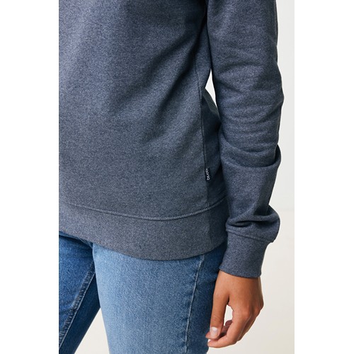 azul marino chiné IQONIQ Denali Sudadera Cuello Redondo Mid Weight Algodón Re