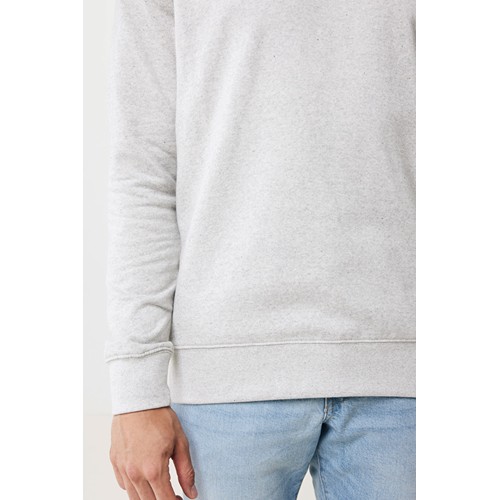 gris chiné IQONIQ Denali Sudadera Cuello Redondo Mid Weight Algodón Re