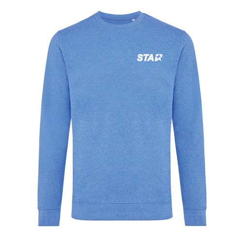 azul chiné IQONIQ Denali Sudadera Cuello Redondo Mid Weight Algodón Re