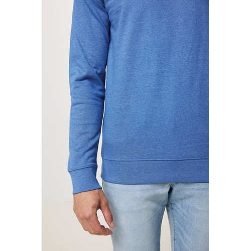 azul chiné IQONIQ Denali Sudadera Cuello Redondo Mid Weight Algodón Re