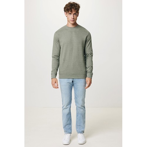 verde chiné IQONIQ Denali Sudadera Cuello Redondo Mid Weight Algodón Re