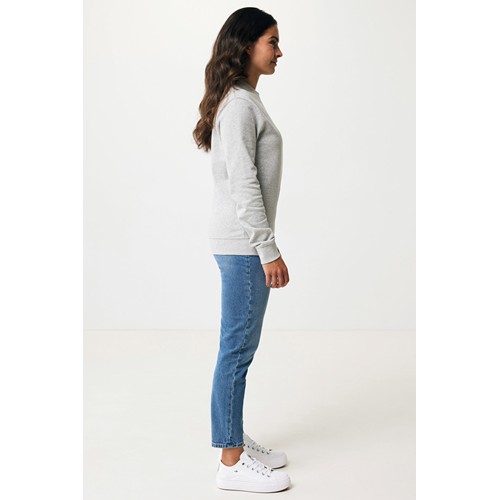 gris chiné IQONIQ Denali Sudadera Cuello Redondo Mid Weight Algodón Re