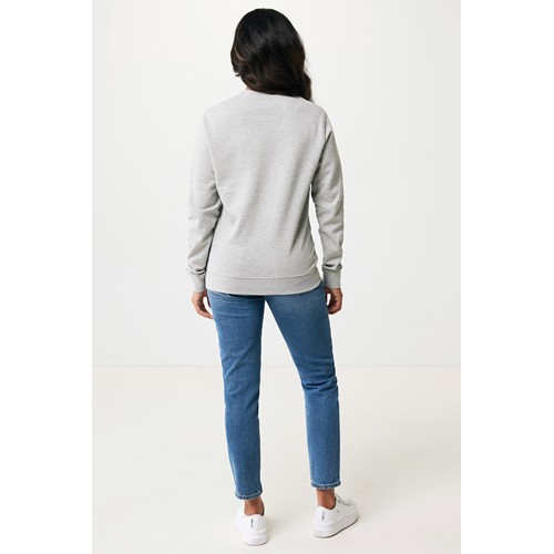 gris chiné IQONIQ Denali Sudadera Cuello Redondo Mid Weight Algodón Re