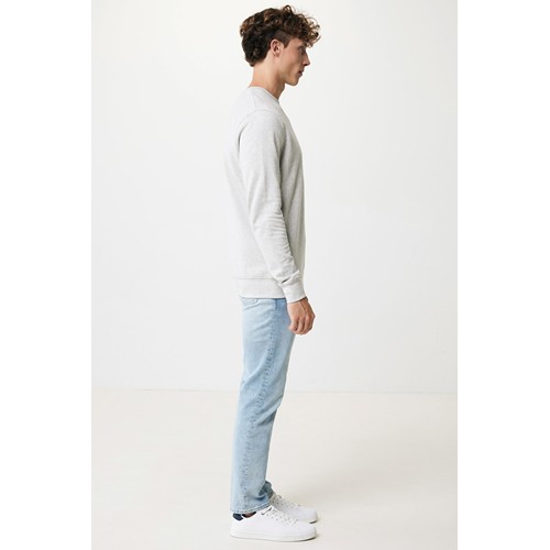 gris chiné IQONIQ Denali Sudadera Cuello Redondo Mid Weight Algodón Re