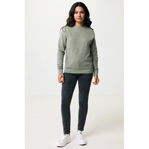 verde chiné IQONIQ Denali Sudadera Cuello Redondo Mid Weight Algodón Re