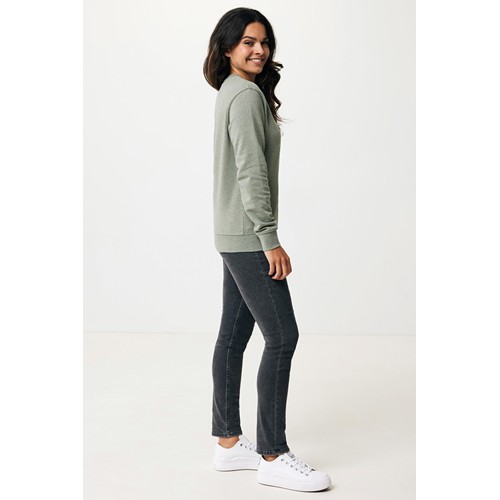 verde chiné IQONIQ Denali Sudadera Cuello Redondo Mid Weight Algodón Re