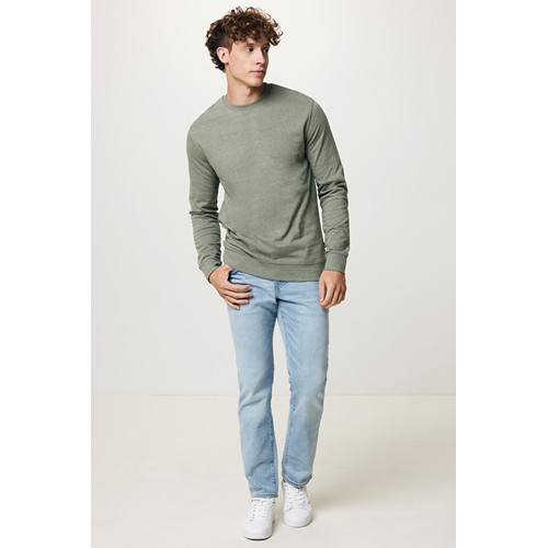 verde chiné IQONIQ Denali Sudadera Cuello Redondo Mid Weight Algodón Re