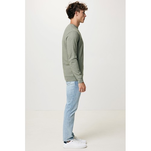 verde chiné IQONIQ Denali Sudadera Cuello Redondo Mid Weight Algodón Re