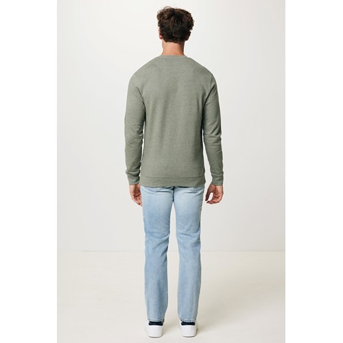 verde chiné IQONIQ Denali Sudadera Cuello Redondo Mid Weight Algodón Re