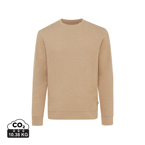 marron chiné IQONIQ Denali Sudadera Cuello Redondo Mid Weight Algodón Re