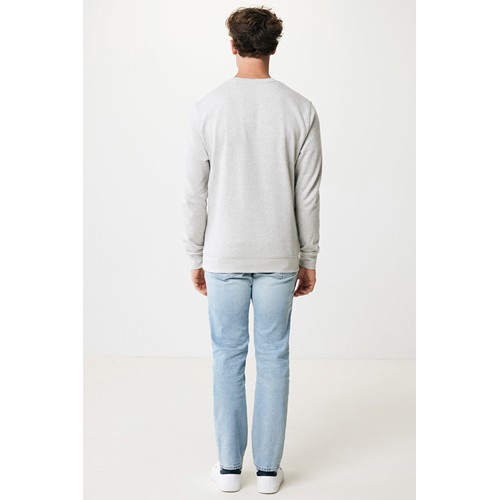 gris chiné IQONIQ Denali Sudadera Cuello Redondo Mid Weight Algodón Re