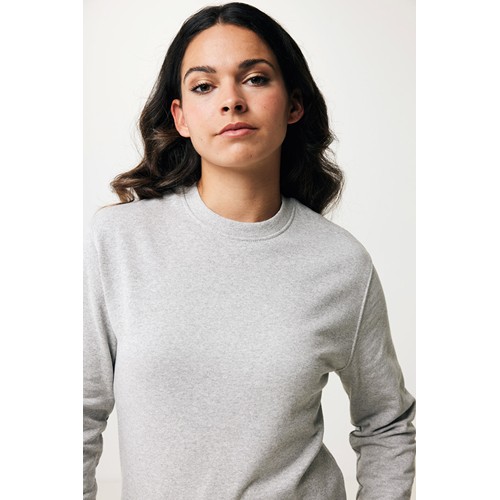 gris chiné IQONIQ Denali Sudadera Cuello Redondo Mid Weight Algodón Re
