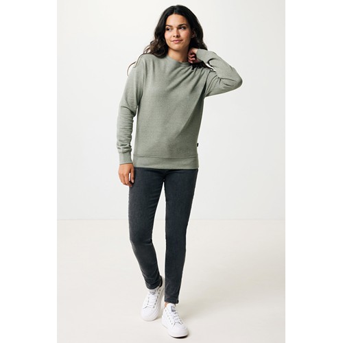 verde chiné IQONIQ Denali Sudadera Cuello Redondo Mid Weight Algodón Re