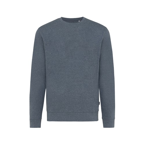 azul marino chiné IQONIQ Denali Sudadera Cuello Redondo Mid Weight Algodón Re
