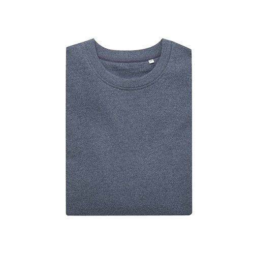 azul marino chiné IQONIQ Denali Sudadera Cuello Redondo Mid Weight Algodón Re