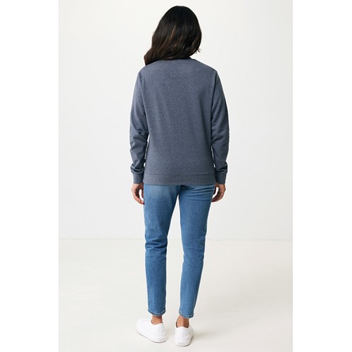 azul marino chiné IQONIQ Denali Sudadera Cuello Redondo Mid Weight Algodón Re