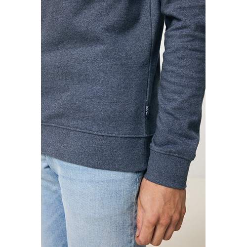 azul marino chiné IQONIQ Denali Sudadera Cuello Redondo Mid Weight Algodón Re