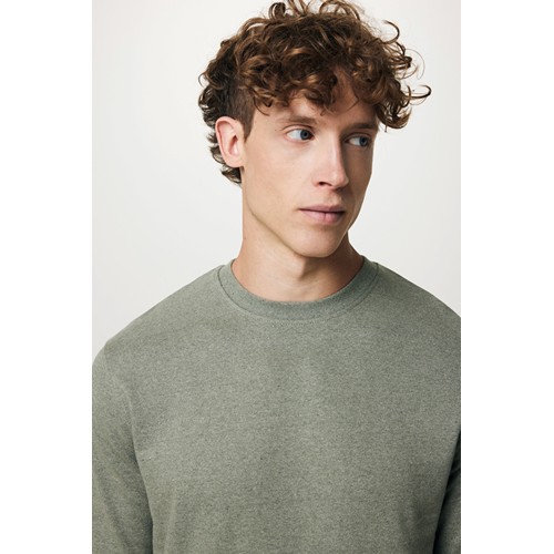 verde chiné IQONIQ Denali Sudadera Cuello Redondo Mid Weight Algodón Re