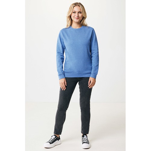 azul chiné IQONIQ Denali Sudadera Cuello Redondo Mid Weight Algodón Re