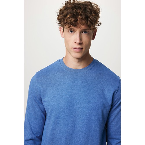 azul chiné IQONIQ Denali Sudadera Cuello Redondo Mid Weight Algodón Re