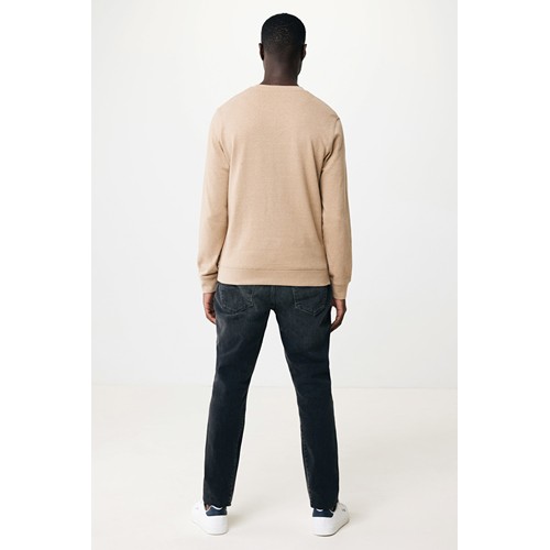 marron chiné IQONIQ Denali Sudadera Cuello Redondo Mid Weight Algodón Re