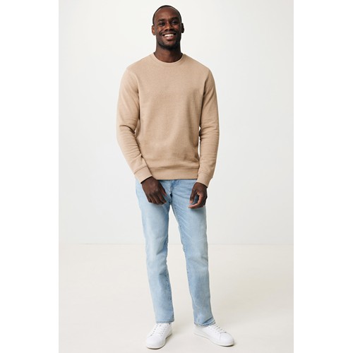 marron chiné IQONIQ Denali Sudadera Cuello Redondo Mid Weight Algodón Re