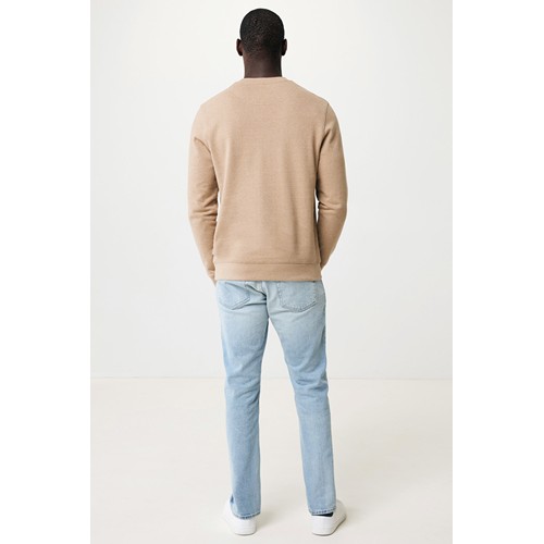 marron chiné IQONIQ Denali Sudadera Cuello Redondo Mid Weight Algodón Re