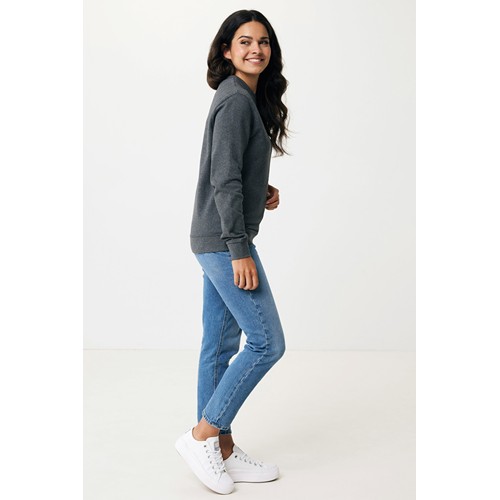 antracita chiné IQONIQ Denali Sudadera Cuello Redondo Mid Weight Algodón Re