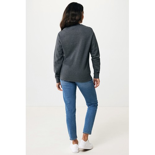 antracita chiné IQONIQ Denali Sudadera Cuello Redondo Mid Weight Algodón Re