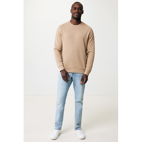 marron chiné IQONIQ Denali Sudadera Cuello Redondo Mid Weight Algodón Re