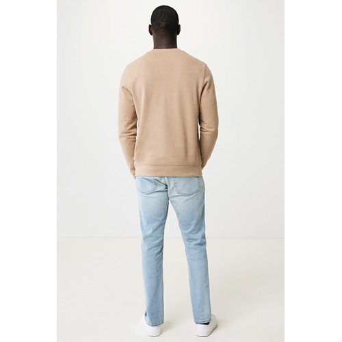 marron chiné IQONIQ Denali Sudadera Cuello Redondo Mid Weight Algodón Re